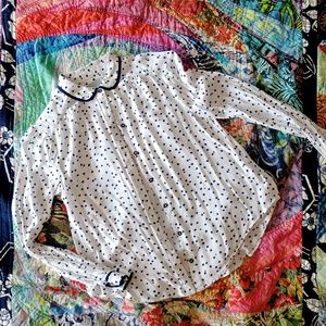 Anthropologie Maeve Polka Dot Blouse